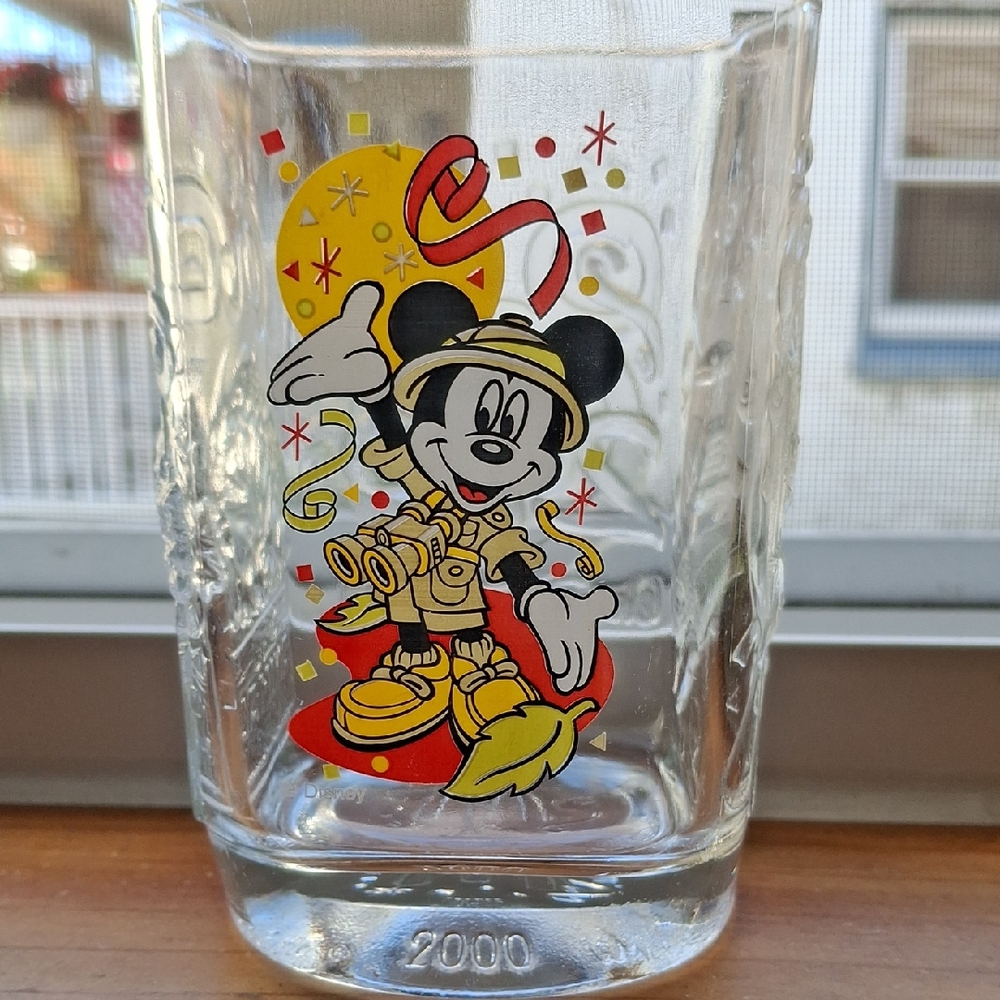 Disney Mickey Mouse Festive Glass - Red, Yellow, Black